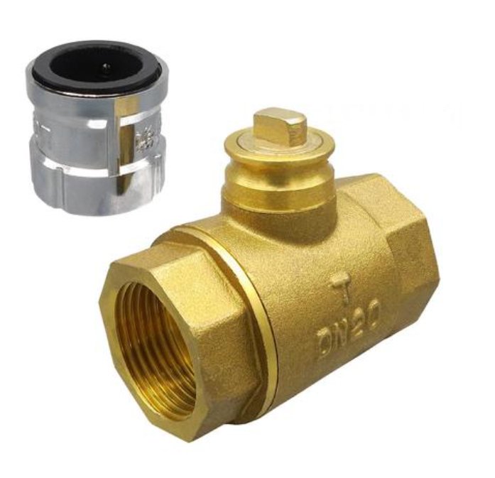 冠一59-1铜丝扣磁性加密球阀 自来水表前暖通锁闭阀的可靠选择